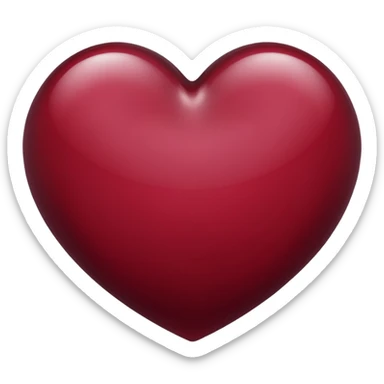 Wine colour heart emoji sticker