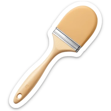 Beige fully silicon pastry brush for applying egg white sticker