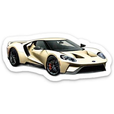 second generation 2016-2022 Ford GT beige color sticker