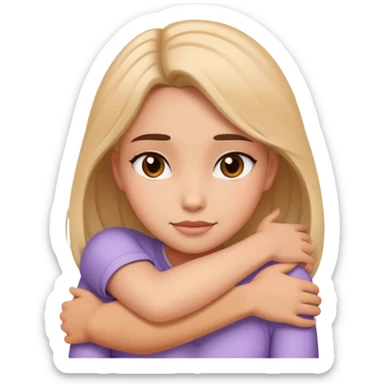 Hug girl sticker