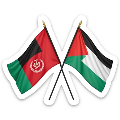 afghanistan und palästin flagge sticker