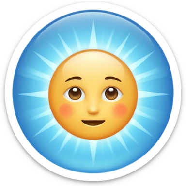 A light blue ray sticker