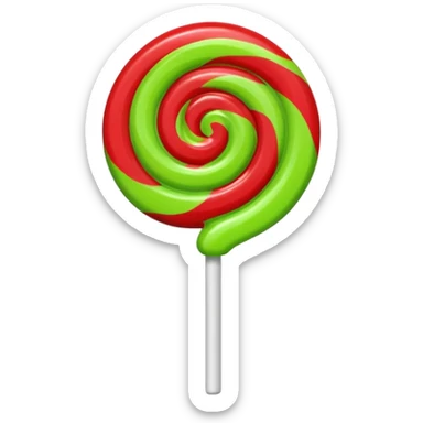 a lollipop, apple emoji style sticker