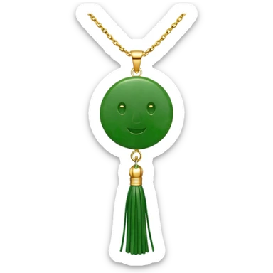 jade ade tassel pendant sticker