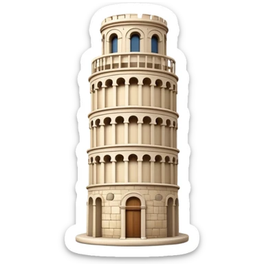 Leaning tower sticker