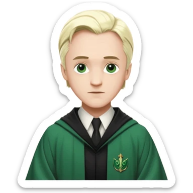 mature Draco Malfoy, 37 years old, Slytherin vibe, elegant robes sticker