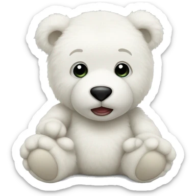 White Teddy bears  sticker