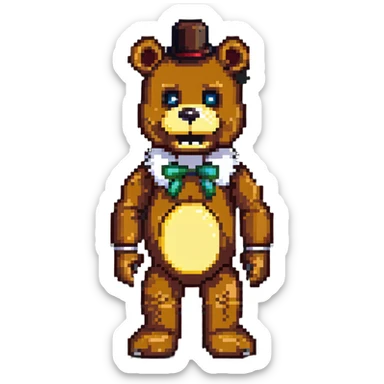 Freddy Fazbear bear animatronic sticker