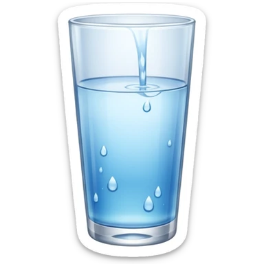 glass of water sticker