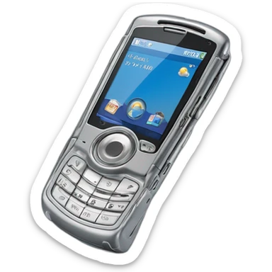 silver Motorola Razr V3 mobile device with the iconic clamshell design. sticker