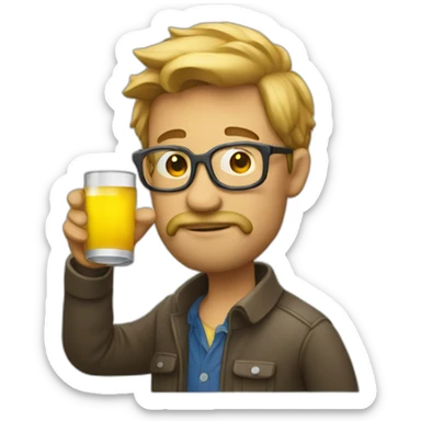 programmer drinking alcohol sticker