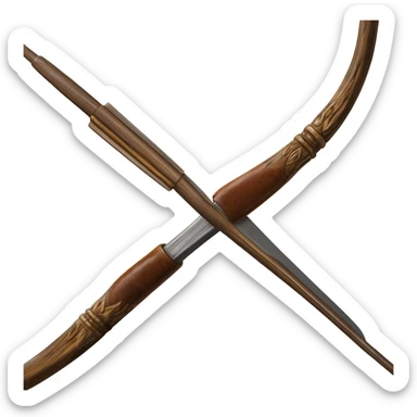 medieval bow sticker