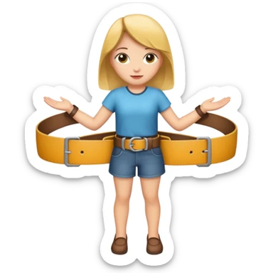 belt in girl hand sticker