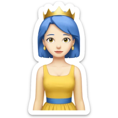 Marge Simpson with dress yellow sticker