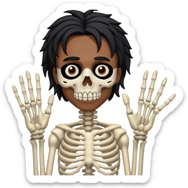 Make a Playboi Carti yvl skeleton hand emoji sticker