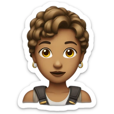 a girl with attitude sticker