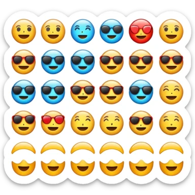Cool emojis hi de do tum sticker