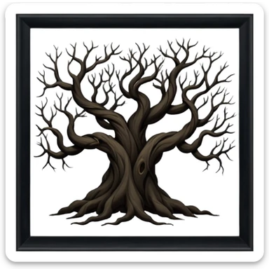 dark old deep tangled trees  sticker