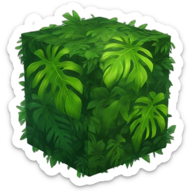 Jungle leaves cube sticker