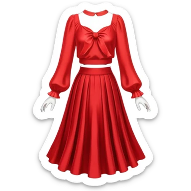 skirt and blouse, negative : human and character. sticker