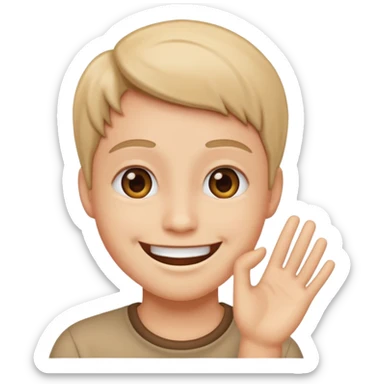 Smile with saying Yooo sticker