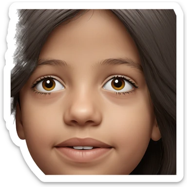 realistic portrait of girl sticker