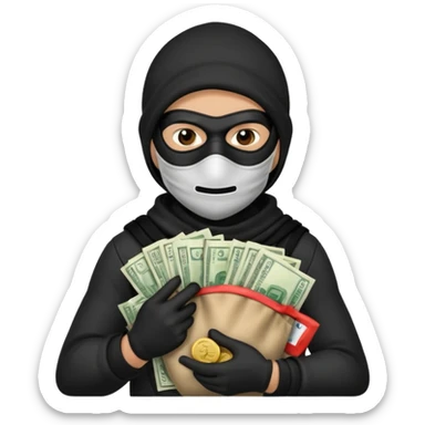 Thief,Knave. Half body sticker