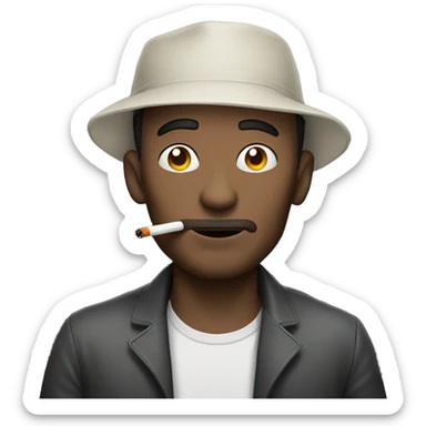 Man smoke cigarettes  sticker