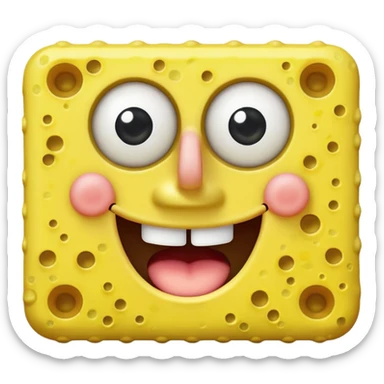 Rectangle spongebob  sticker