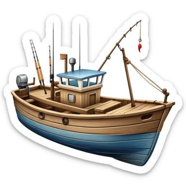 Boat fishing sticker