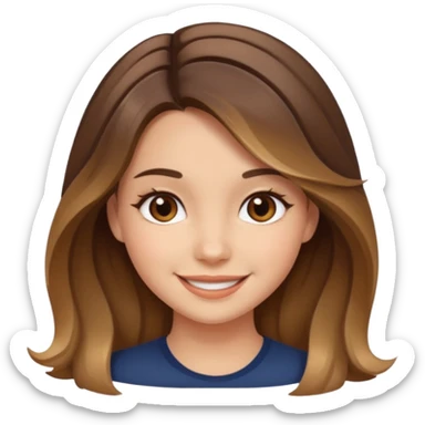 girl with balayage hair emoji sticker