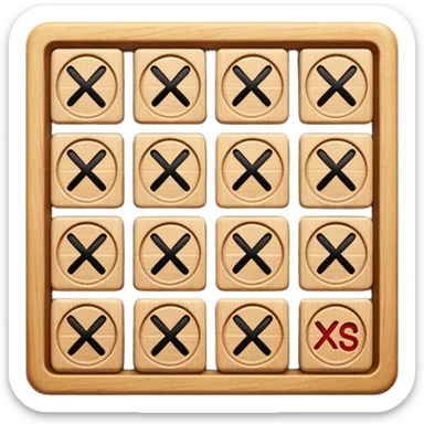 tic tac toe square sticker