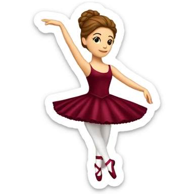 burgundy music box with ballerina sticker