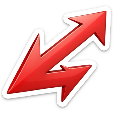 red right arrow  sticker