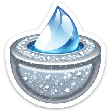 white glory glitter sticker