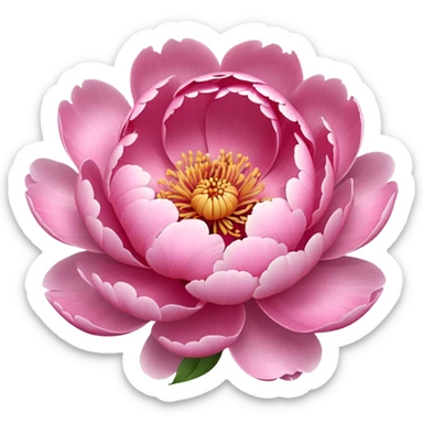 peony flower sticker