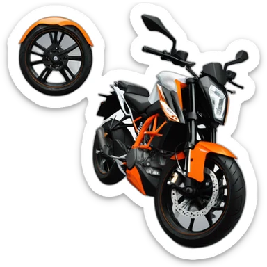 Ktm duke 250 black wheels sticker