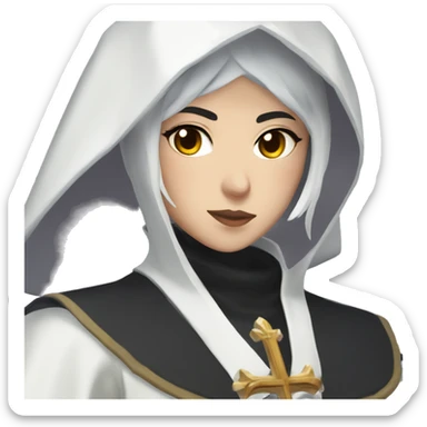 Rosaria the nun from genshin impact sticker