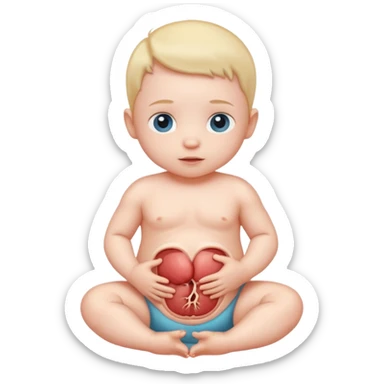 baby in stomach  sticker