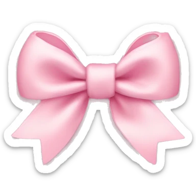 light pink bow on light pink bow sticker