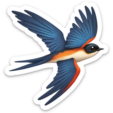 Swallow tattoo sticker
