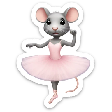 Rat ballerina  sticker