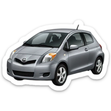 grey toyota yaris 2006 sticker