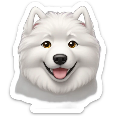 two-samoyed-hugging sticker