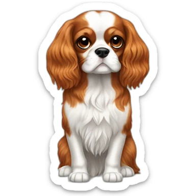 dog Cavalier King Charles Spaniel full height sticker
