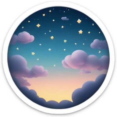 sky with stars sticker