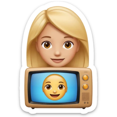 Tv emoji girl sticker