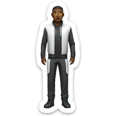 Future man in future clothes sticker