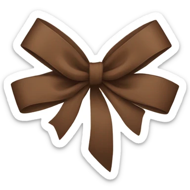 Brown bow sticker