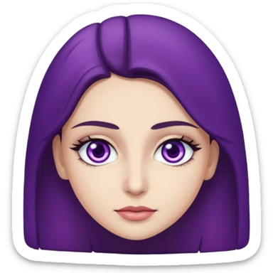 Hande Erçel as a character from game of thrones with purple eyes. sticker